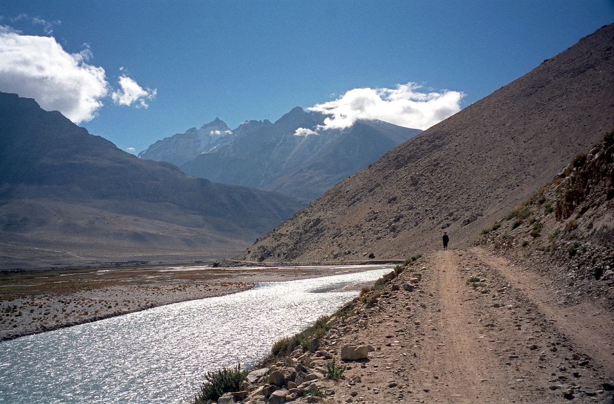 34 Road Next To Chongphu Chu River On Drive Nearing Kharta Tibet